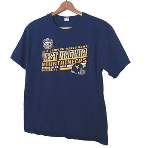 West Virginia Mountaineers Football Camping World Bowl 2018 Medium T Shirt WVU